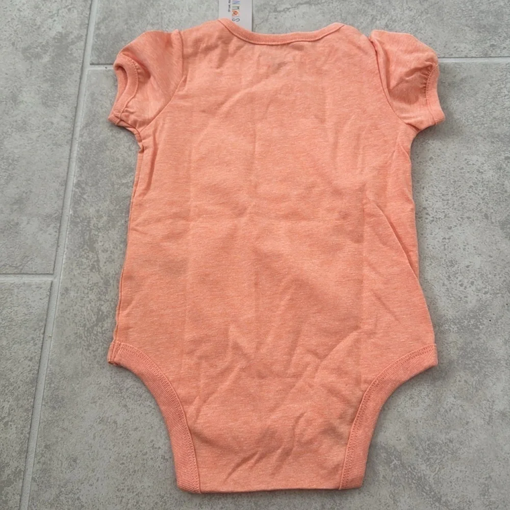 Unicorn Print Orange Kids One Piece